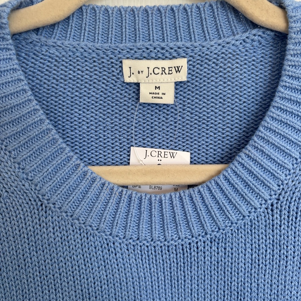 NWT J by J. Crew Light Blue Knit Sweater - Picture 2 of 8